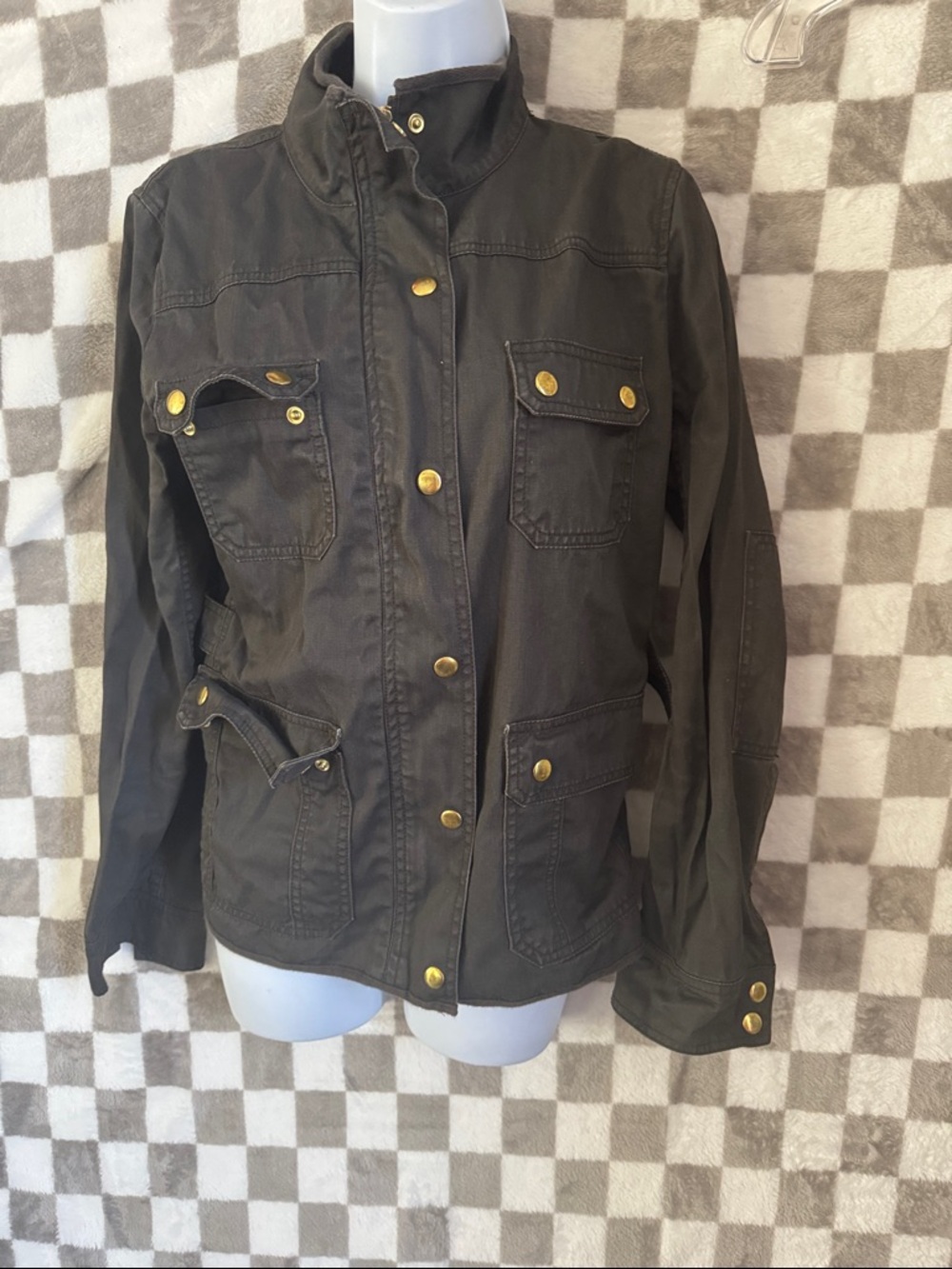 J. CREW Downtown Women Field Button up / Zipper Jacket Size M/Medium - Picture 2 of 9